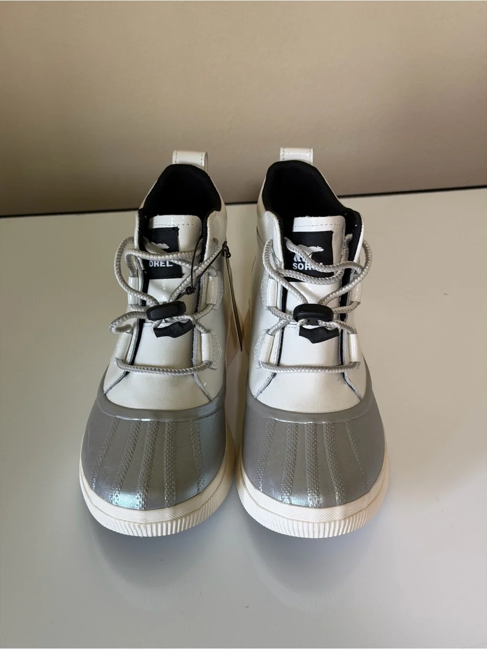 Sorel White and Gray Waterproof Winter Boots